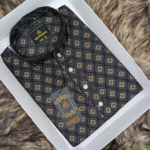 Square printed Punjabi ( নেভি রঙ )